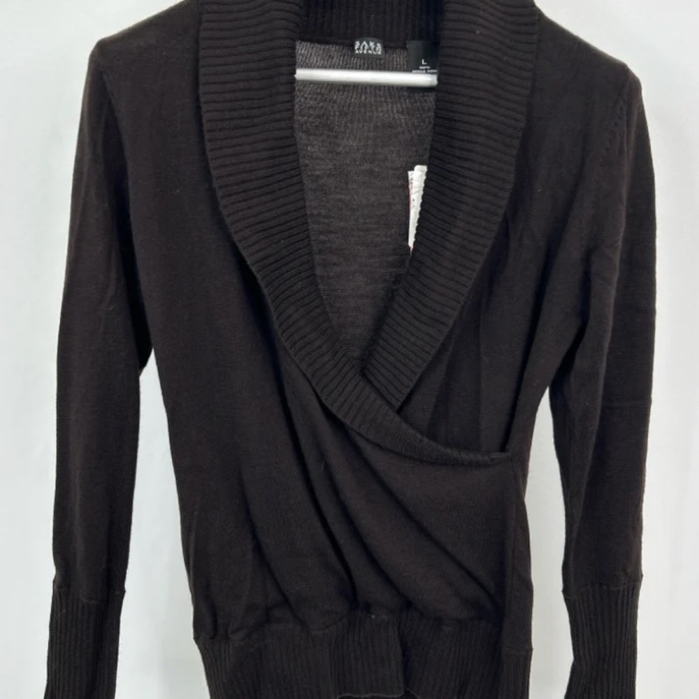 SAKS FIFTH AVENUE WOMEN SIZE L BROWN SWEATER